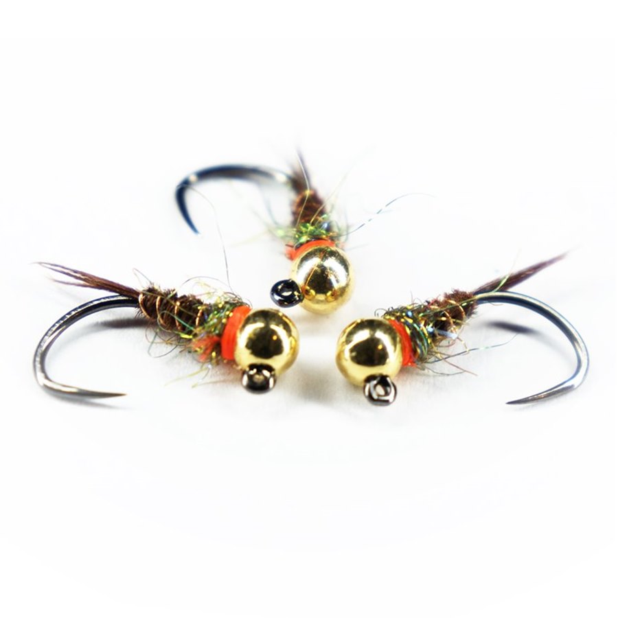 Ninfa Pheasant Tail jig con bead in tungsteno per trote e temoli