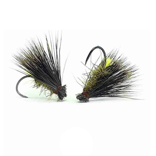Mosca Sedge Olive dry fly artigianale per trote e temoli