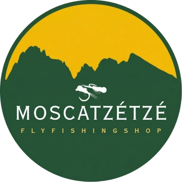 Logo ufficiale Moscatzetze Flyshop di Diego Riggi. Mosche da pesca artigianali Made in Italy.