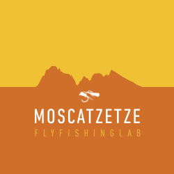 Logo ufficiale Moscatzetze Flyshop di Diego Riggi. Mosche da pesca artigianali Made in Italy.