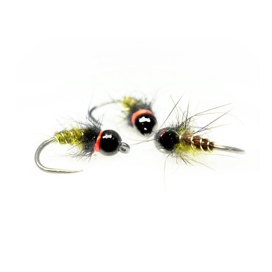 Ninfa Caddis classica con bead in tungsteno per trote e temoli