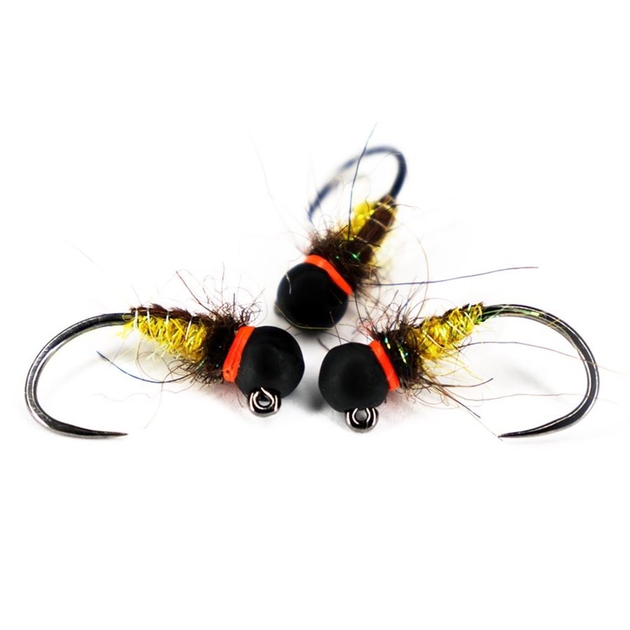 Ninfa Caddis classica con bead in tungsteno per trote e temoli