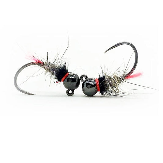 Ninfa Dark Hare con bead in tungsteno per trote e temoli