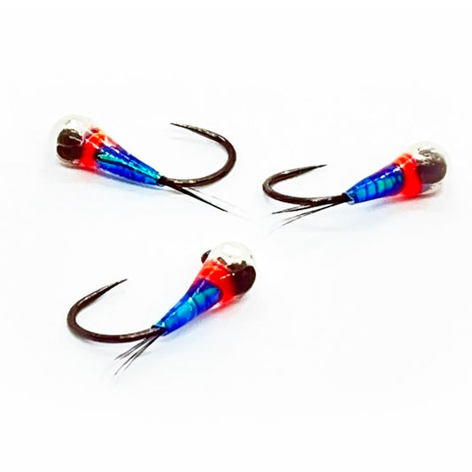 Ninfa Deep Blue con bead in tungsteno per trote e temoli