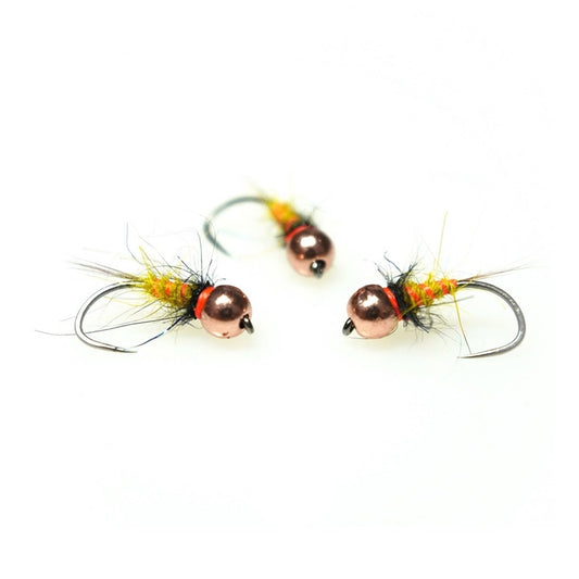 Ninfa Hare Olive con bead in tungsteno per trote e temoli