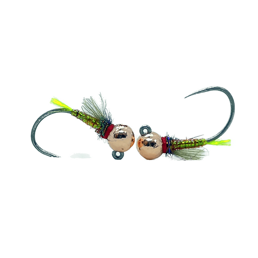 Ninfa Nuts jig con bead in tungsteno per trote e temoli