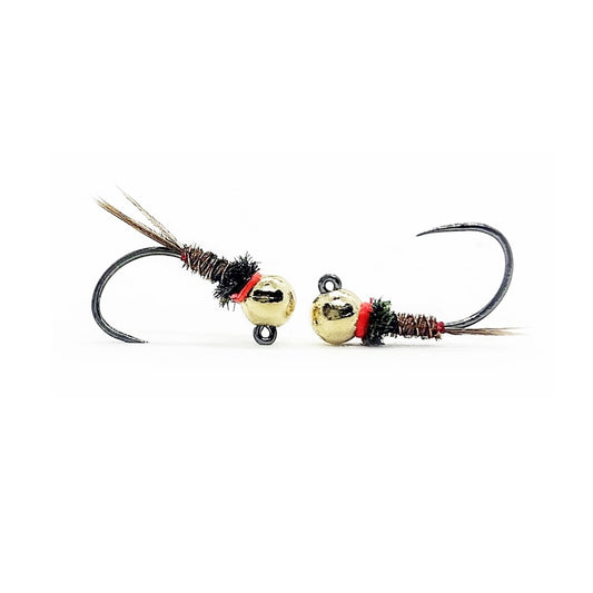 Ninfa Pheasant Tail jig con bead in tungsteno per trote e temoli