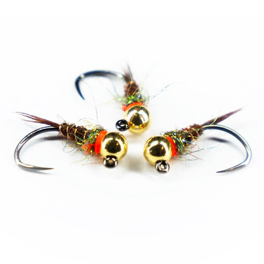 Ninfa Pheasant Tail jig con bead in tungsteno per trote e temoli