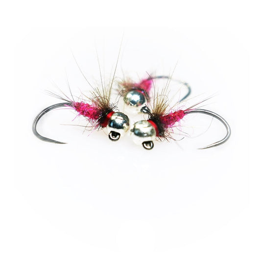 Ninfa Pulga jig con bead in tungsteno per trote e temoli