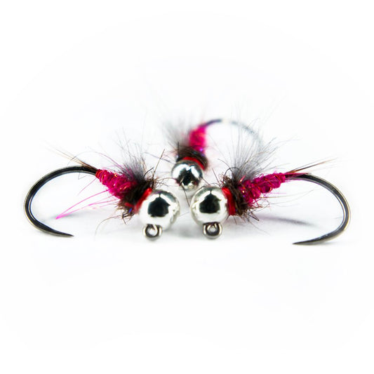 Ninfa Pulga jig con bead in tungsteno per trote e temoli