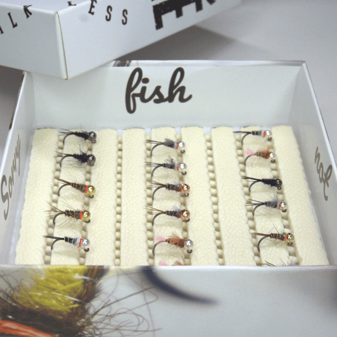 Selezione ninfe Dolomiti Classic in coda di fagiano create da Diego Riggi. Include Killer Grayling e Pheasant Tail per temoli e fario.