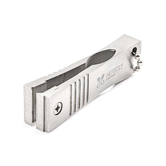 tagliafilo hotfly line clipper pro in acciaio inossidabile, robusto e compatto.